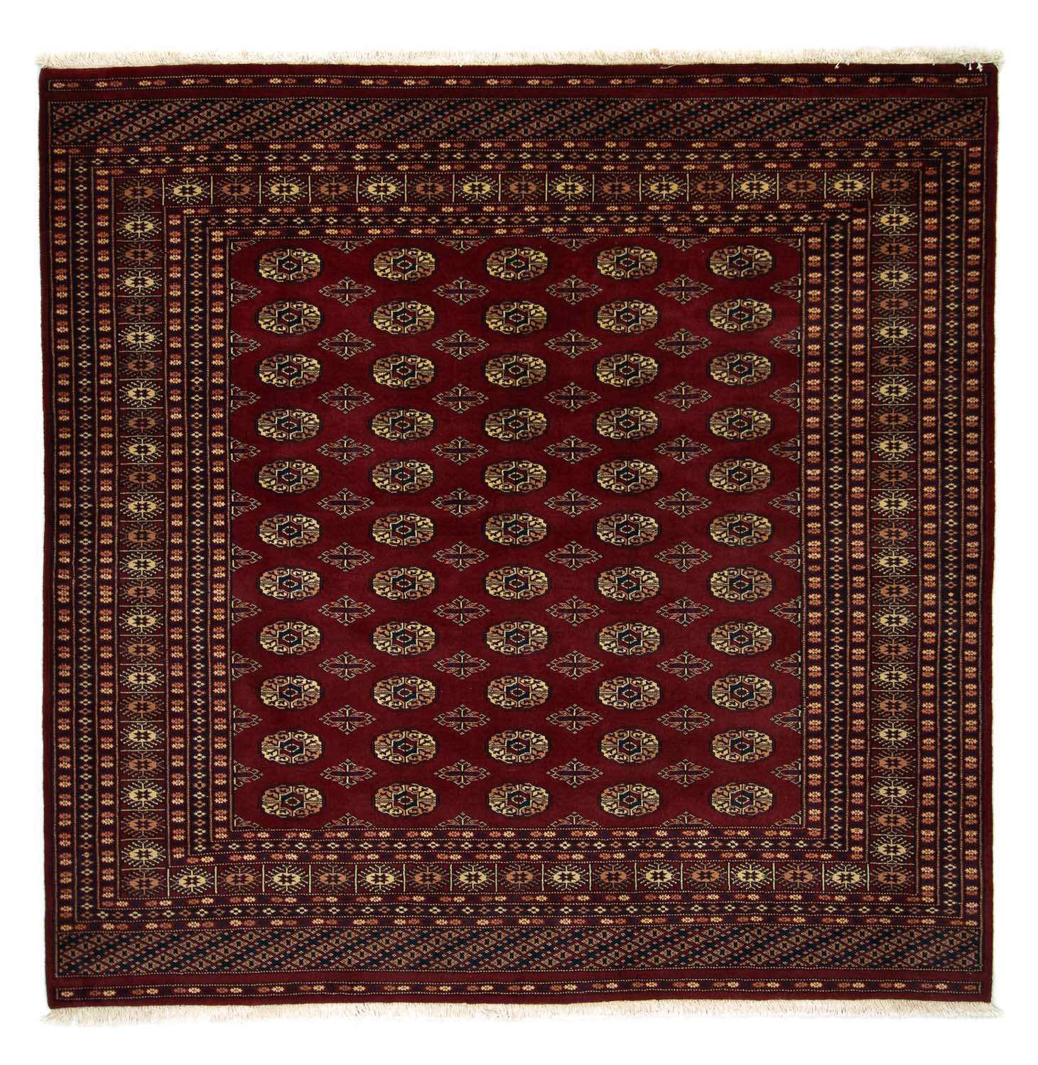 Afghan Rug - Bukhara square  - 205 x 205 cm - red