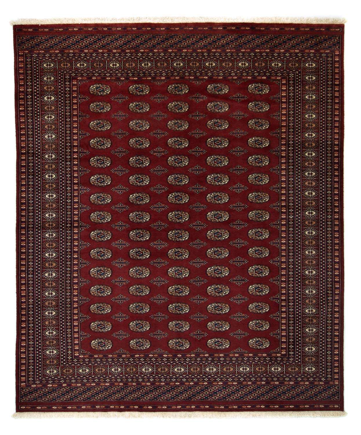 Afghan Rug - Bukhara - 244 x 205 cm - red