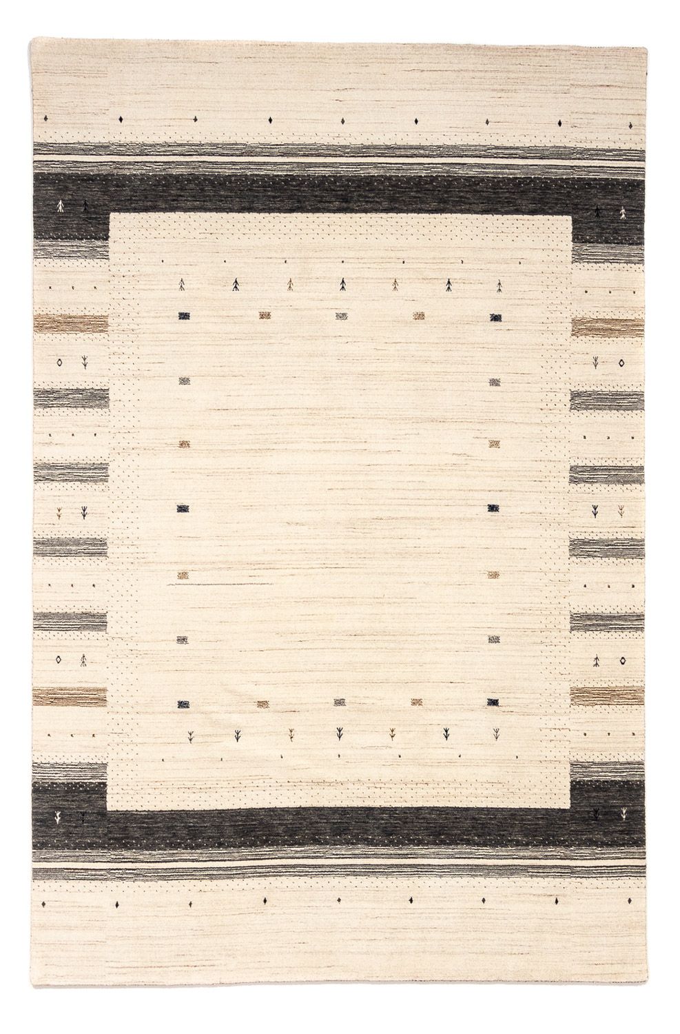 Gabbeh Rug - Loribaft Perser - 304 x 201 cm - beige