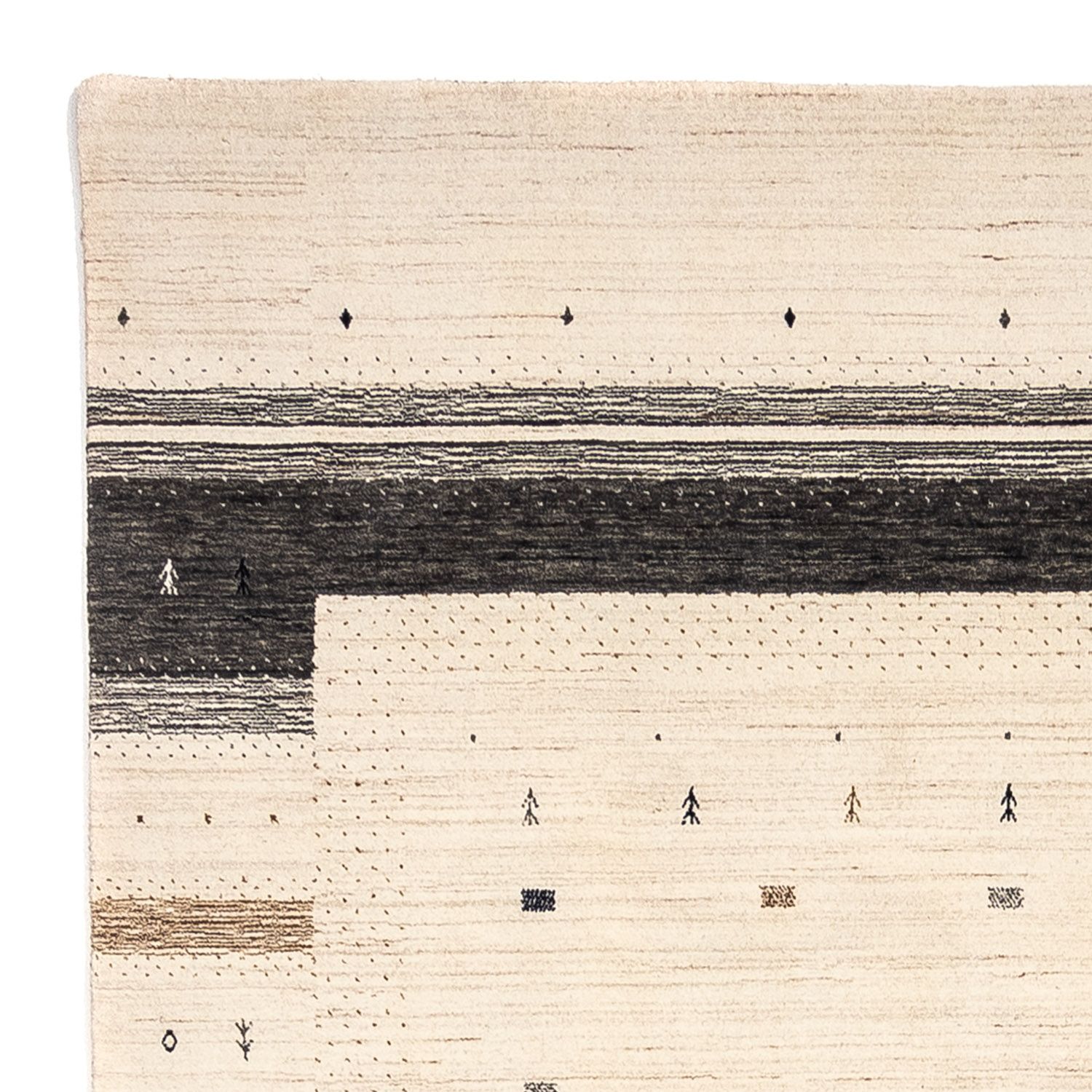 Gabbeh Rug - Loribaft Perser - 304 x 201 cm - beige