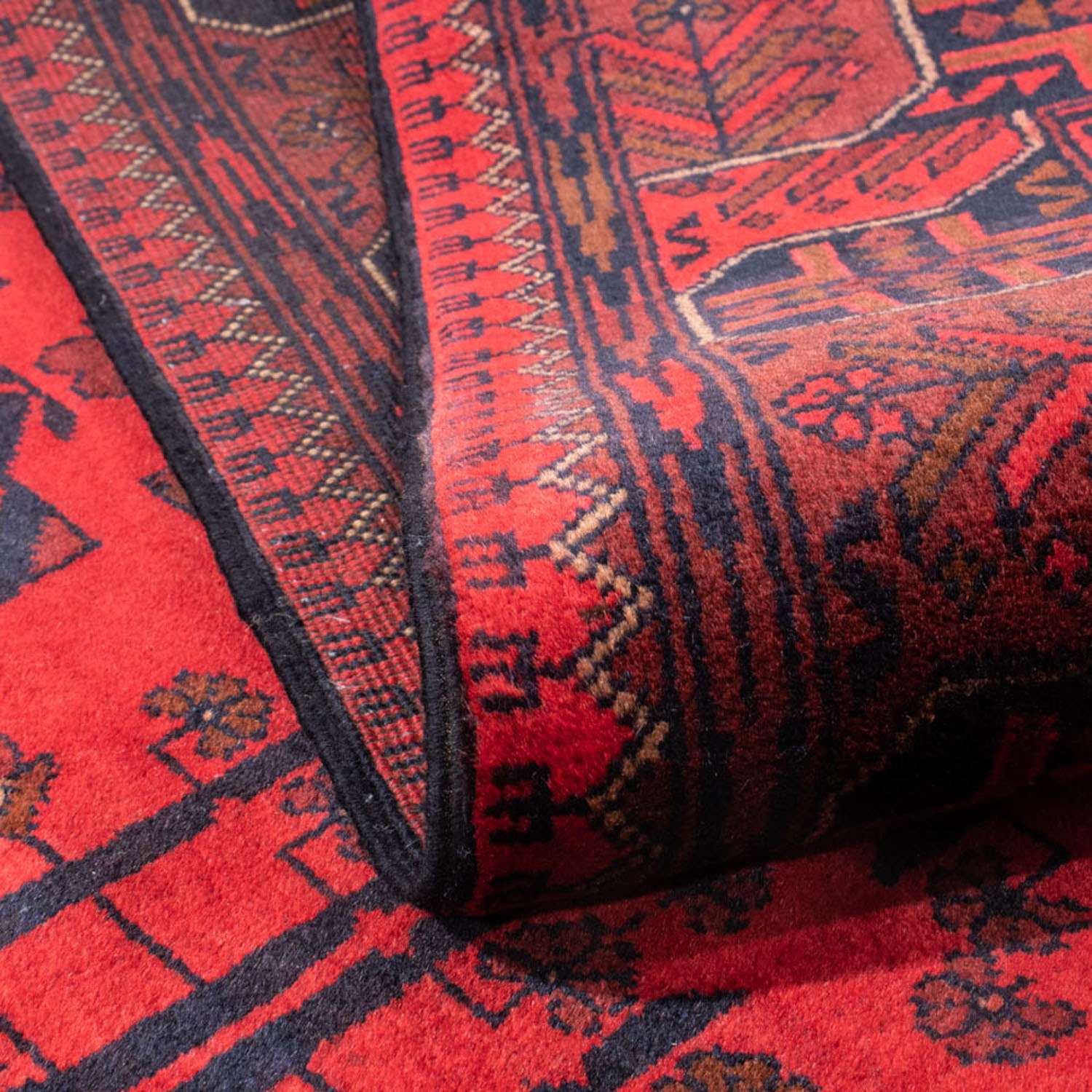 Afghan Rug - Kunduz - 195 x 128 cm - red