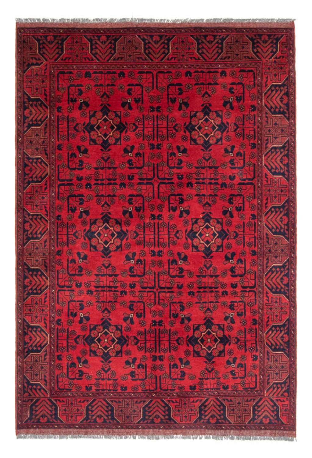 Afghan Rug - Kunduz - 193 x 129 cm - red
