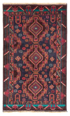 Runner Belutsch Rug - 194 x 108 cm - dark red