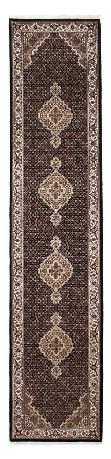 Runner Perser Rug - Tabriz - 396 x 82 cm - dark blue