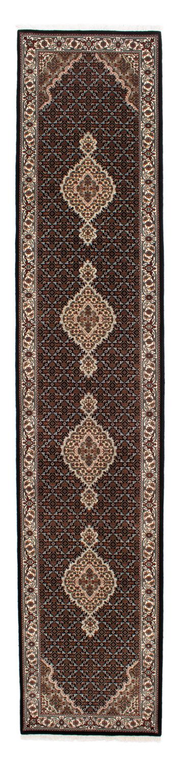 Runner Perser Rug - Tabriz - 401 x 82 cm - dark blue