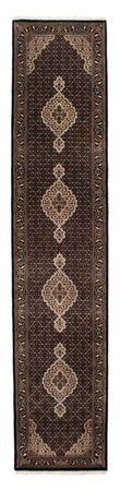 Runner Perser Rug - Tabriz - 393 x 83 cm - dark blue