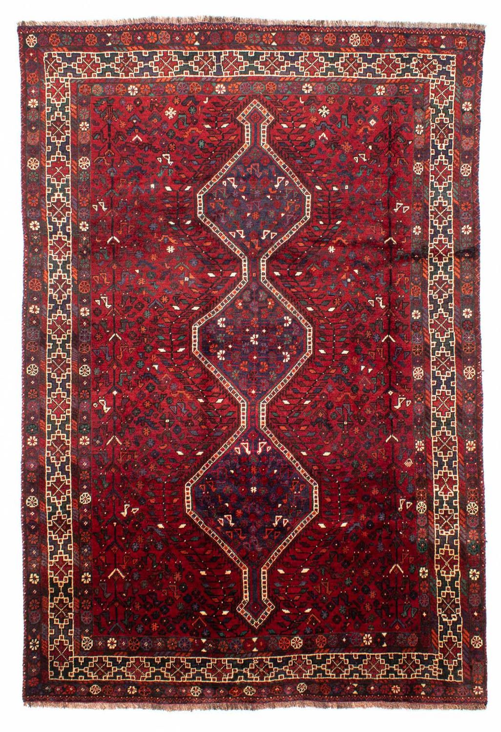 Perser Rug - Nomadic - 300 x 208 cm - dark red