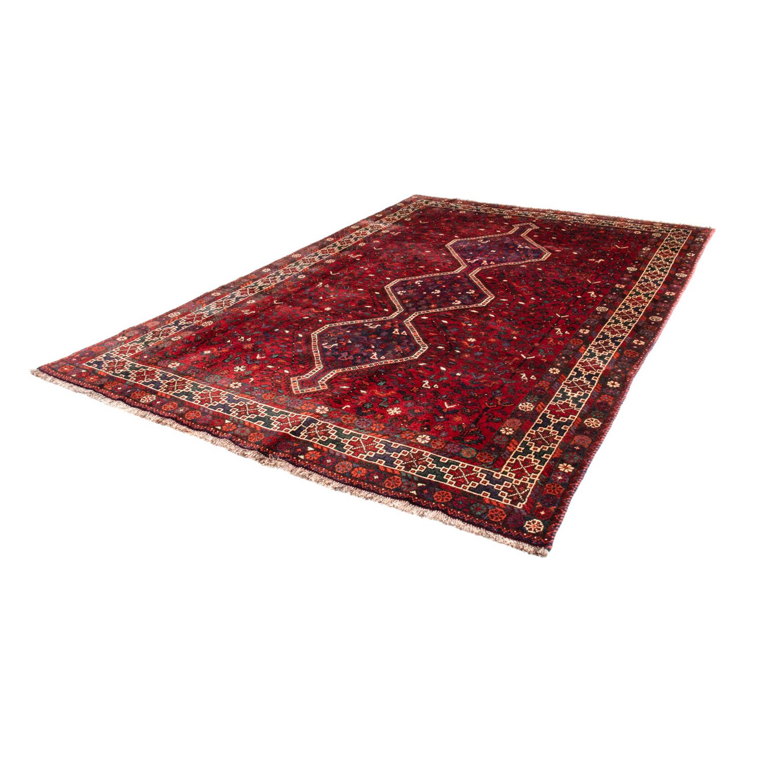 Perser Rug - Nomadic - 300 x 208 cm - dark red