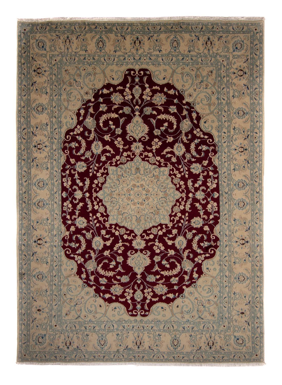 Perser Rug - Nain - 338 x 244 cm - dark red