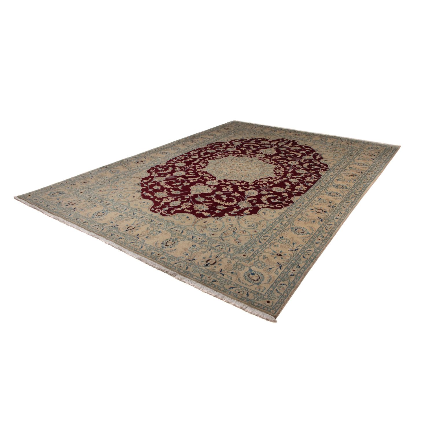 Perser Rug - Nain - 338 x 244 cm - dark red