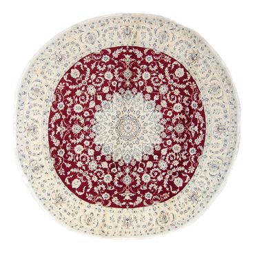 Perser Rug - Nain round  - 302 x 302 cm - dark red