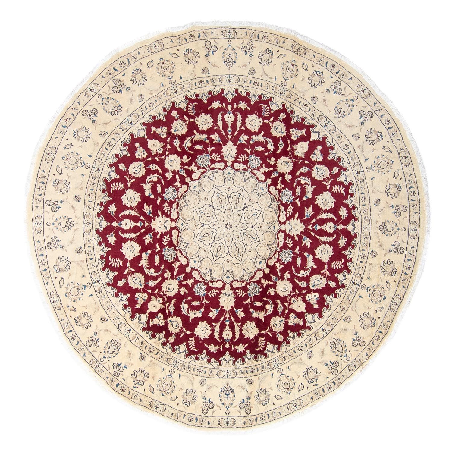 Perser Rug - Nain round  - 280 x 280 cm - dark red