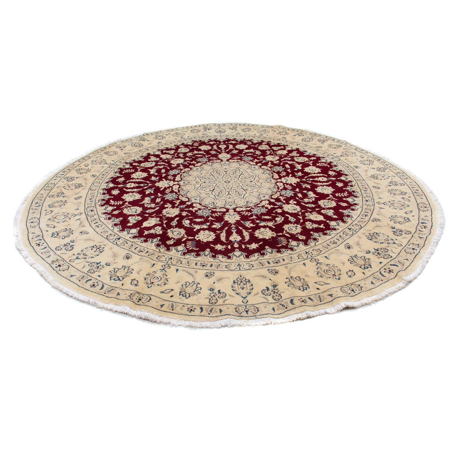 Perser Rug - Nain round  - 280 x 280 cm - dark red