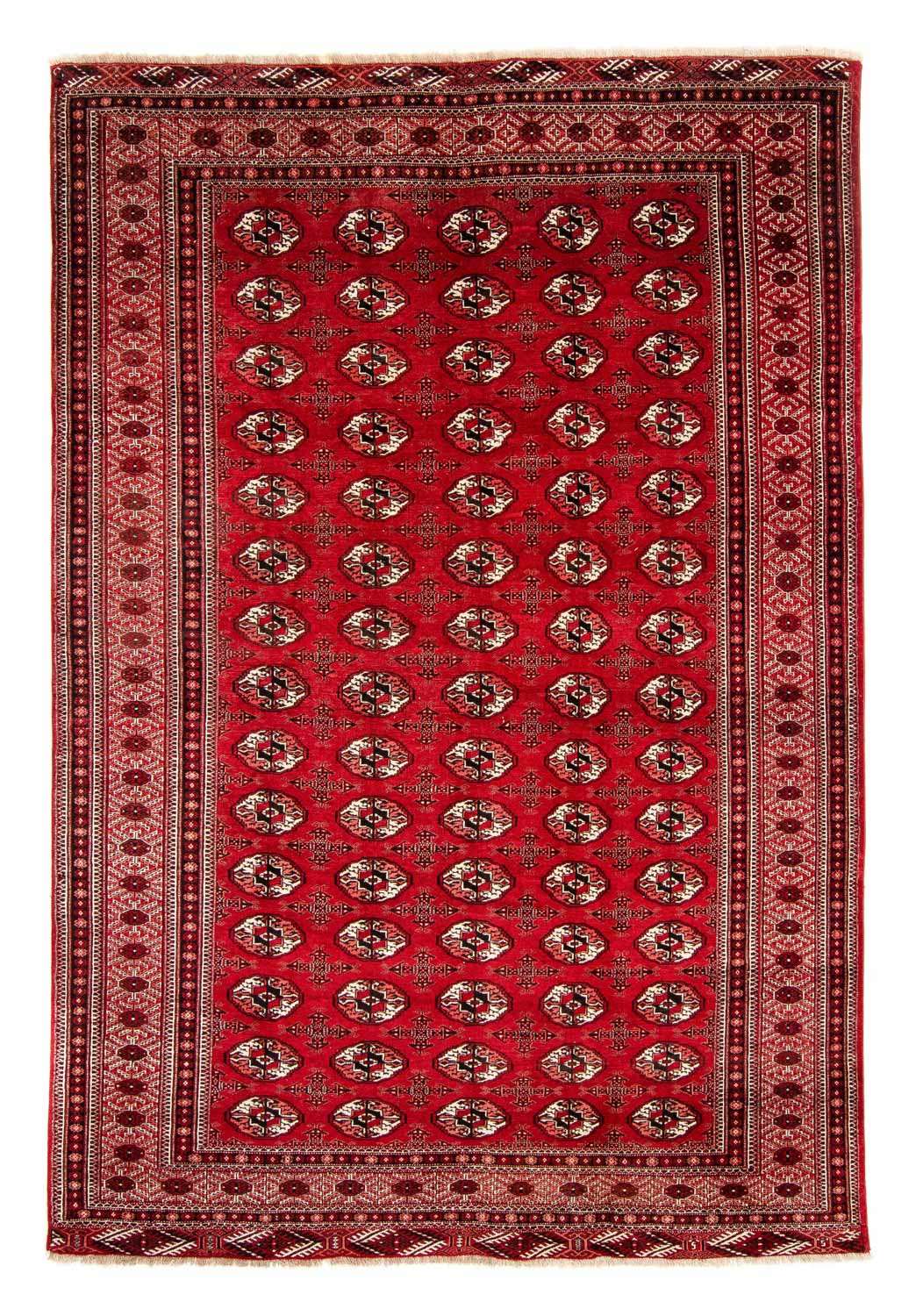 Turkaman Rug - 368 x 248 cm - dark red