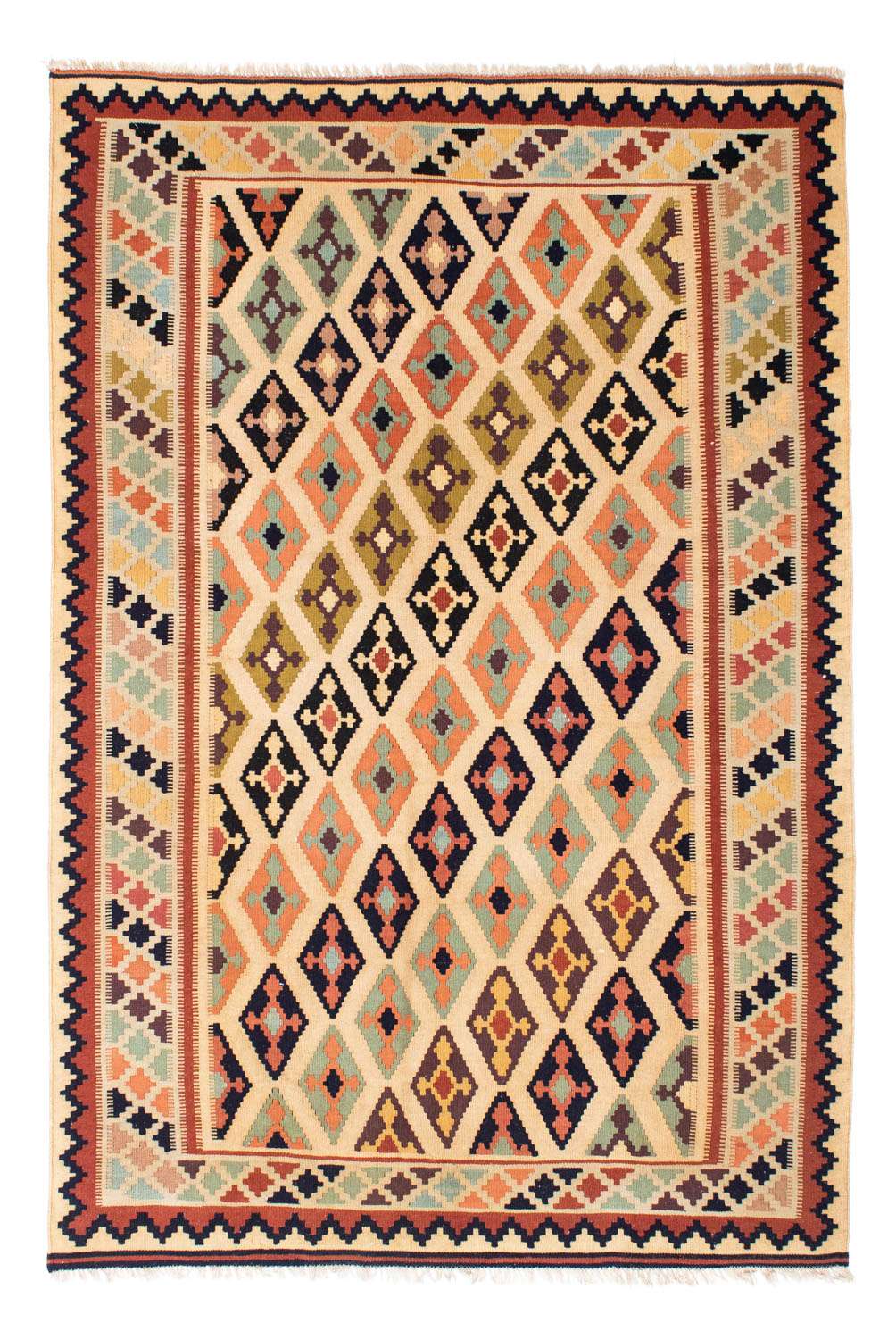 Kelim Rug - Oriental - 207 x 148 cm - light brown