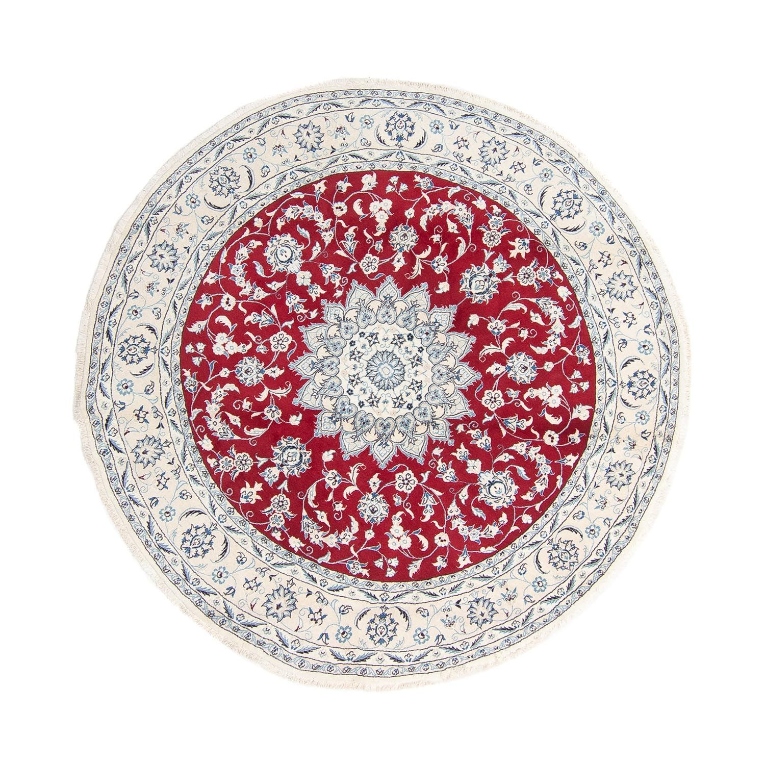 Perser Rug - Nain round  - 250 x 250 cm - dark red