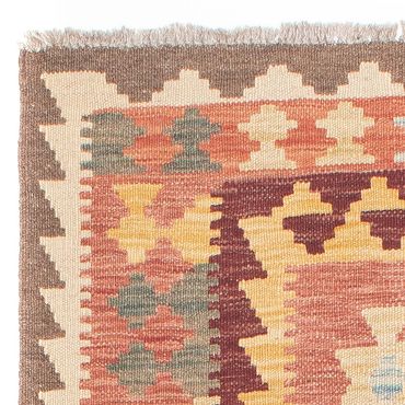 Runner Kelim Rug - Splash - 200 x 65 cm - light red