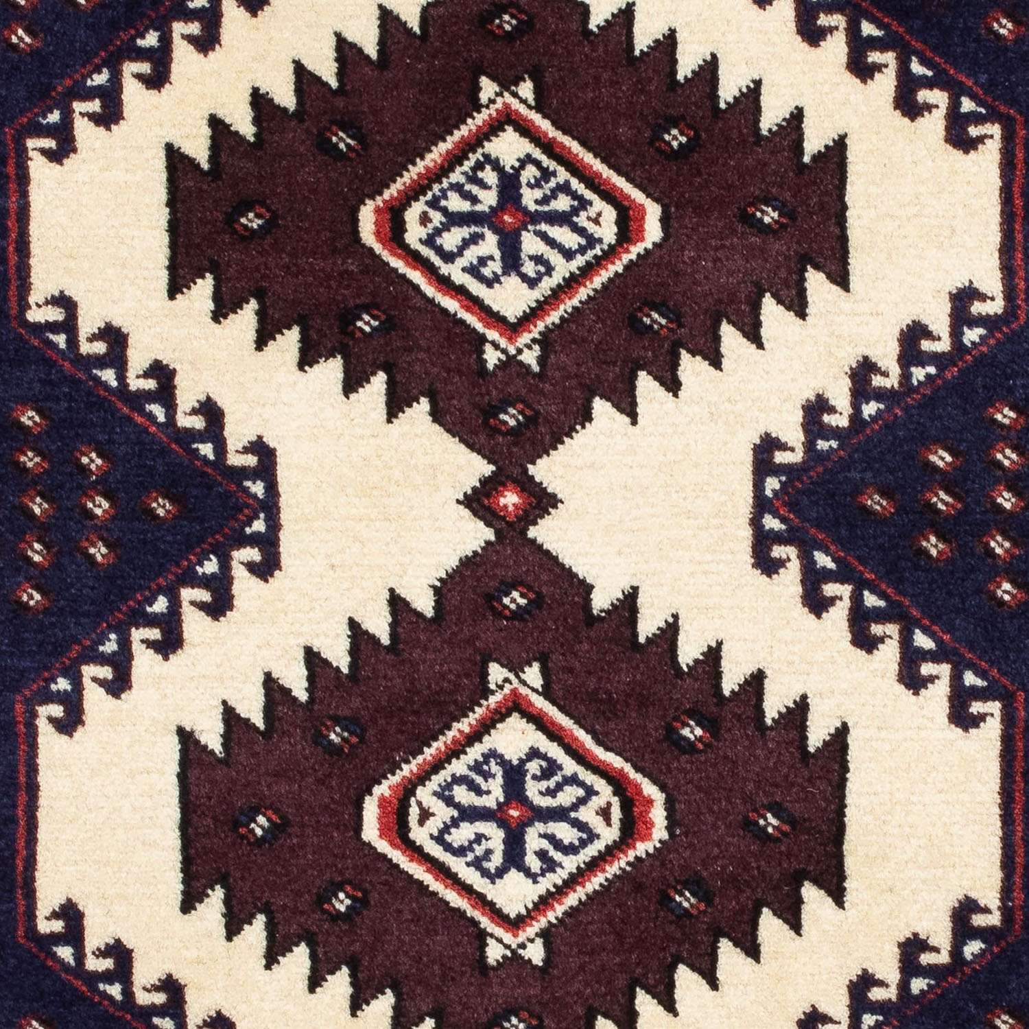 Turkaman Rug - 133 x 86 cm - multicolored