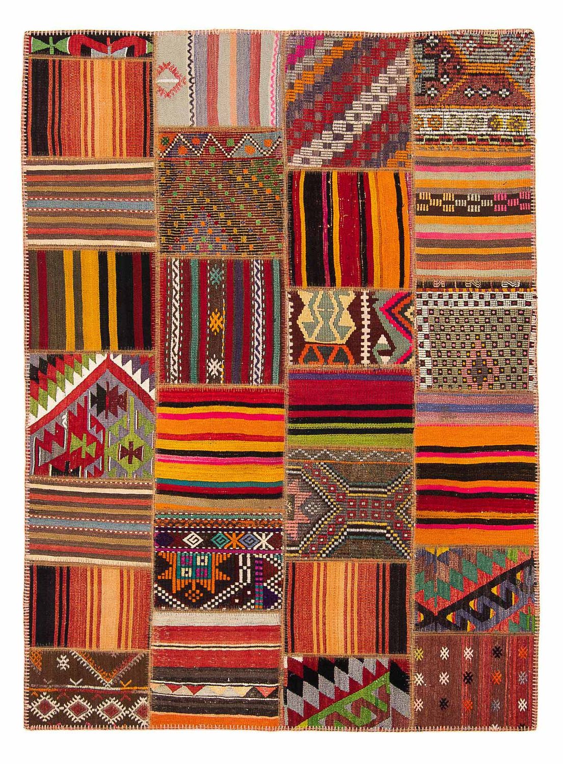 Patchwork Rug - 237 x 170 cm - multicolored