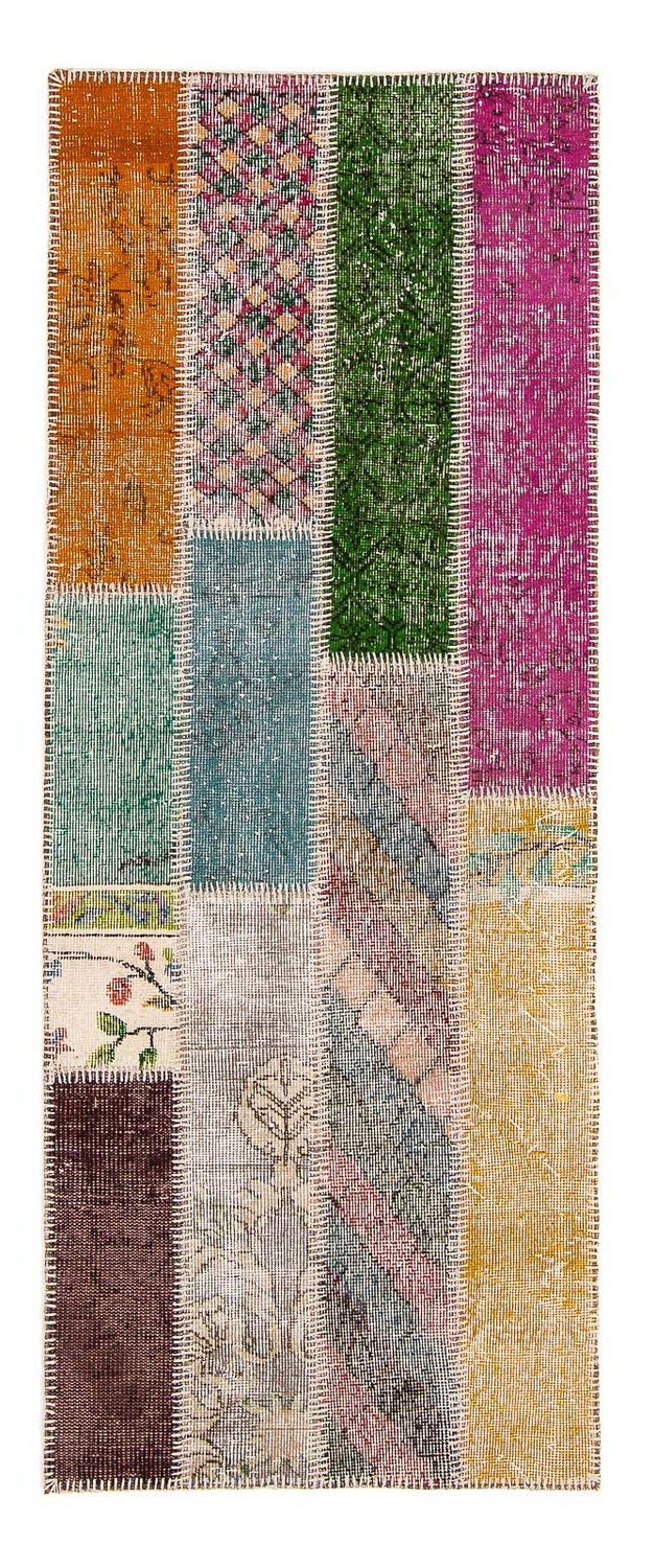 Runner Patchwork Rug - 203 x 90 cm - multicolored