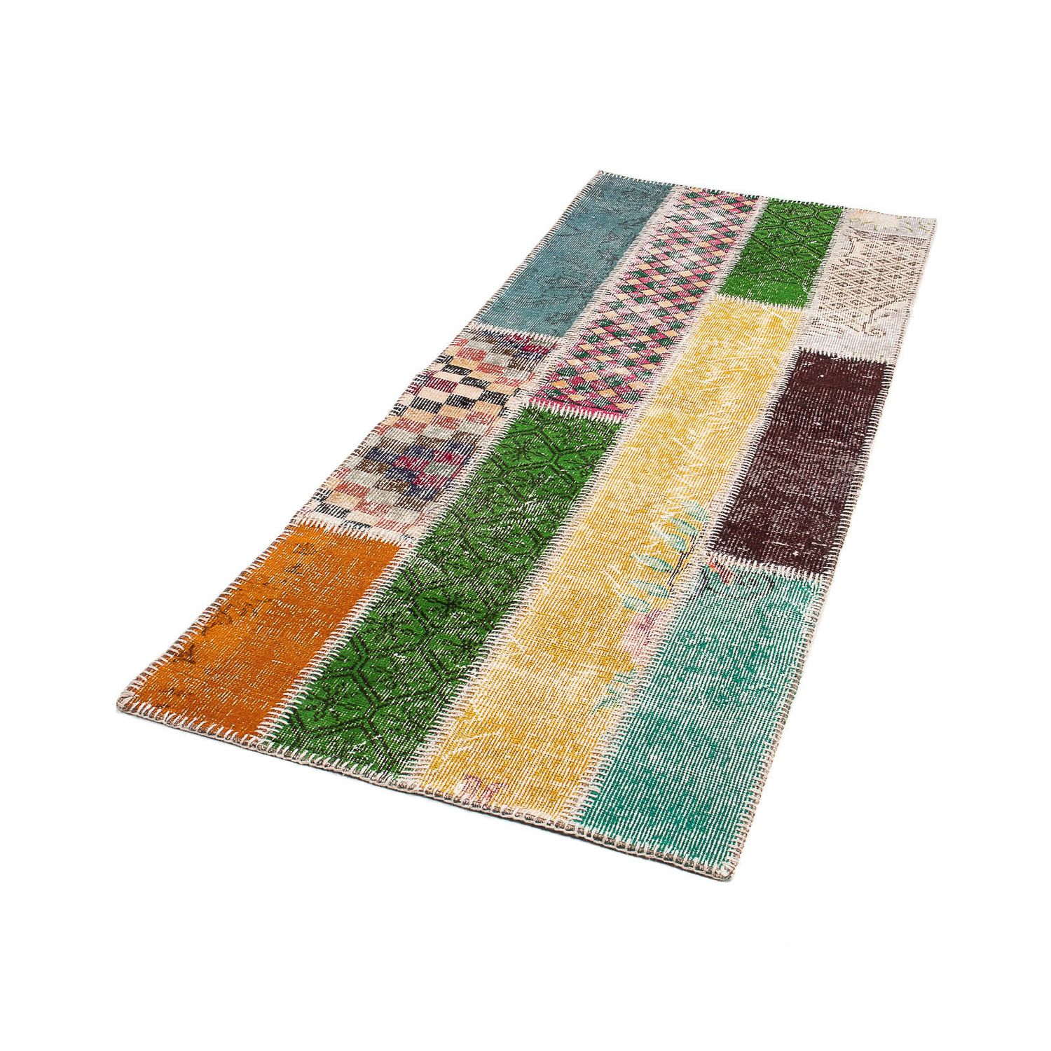 Runner Patchwork Rug - 203 x 90 cm - multicolored