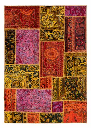 Patchwork Rug - 198 x 137 cm - multicolored