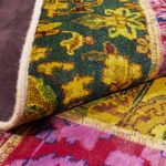 Patchwork Rug - 198 x 137 cm - multicolored