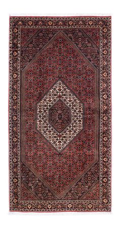 Runner Perser Rug - Bidjar - 205 x 102 cm - dark red