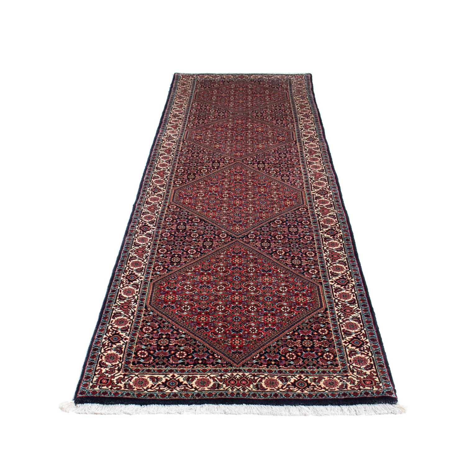 Runner Perser Rug - Bidjar - 296 x 82 cm - dark blue