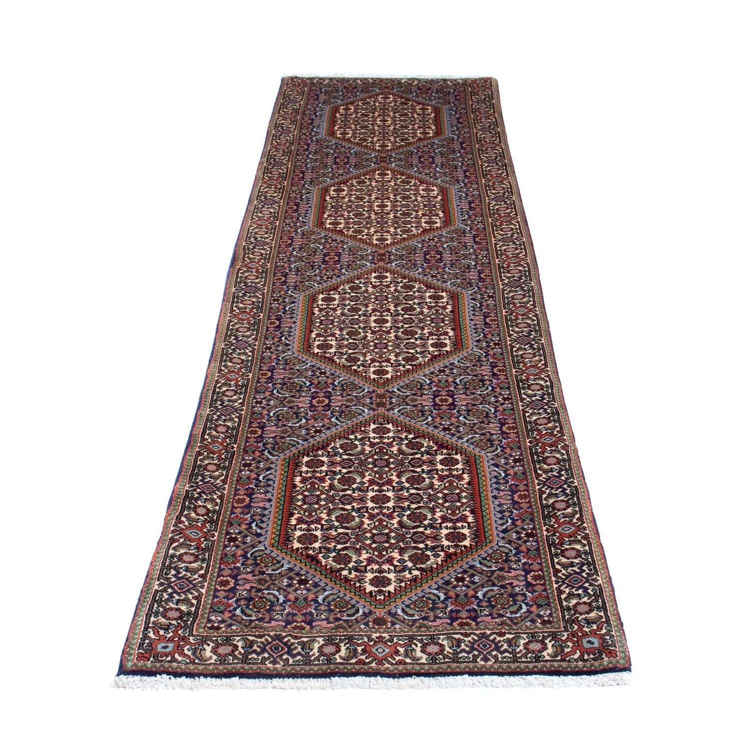 Runner Perser Rug - Bidjar - 255 x 69 cm - blue