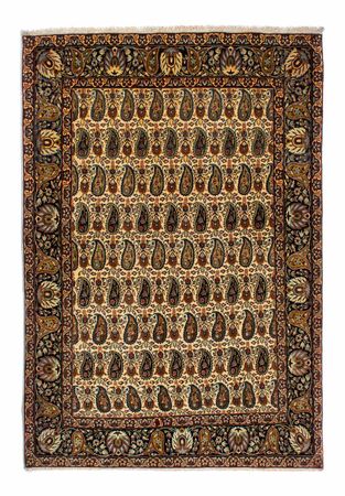 Silk Rug - Ghom Silk - Premium - 195 x 135 cm - light beige