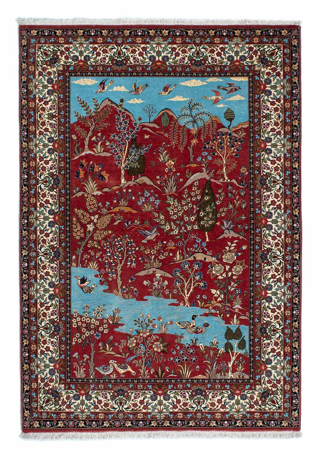 Perser Rug - Ghom - 203 x 138 cm - red