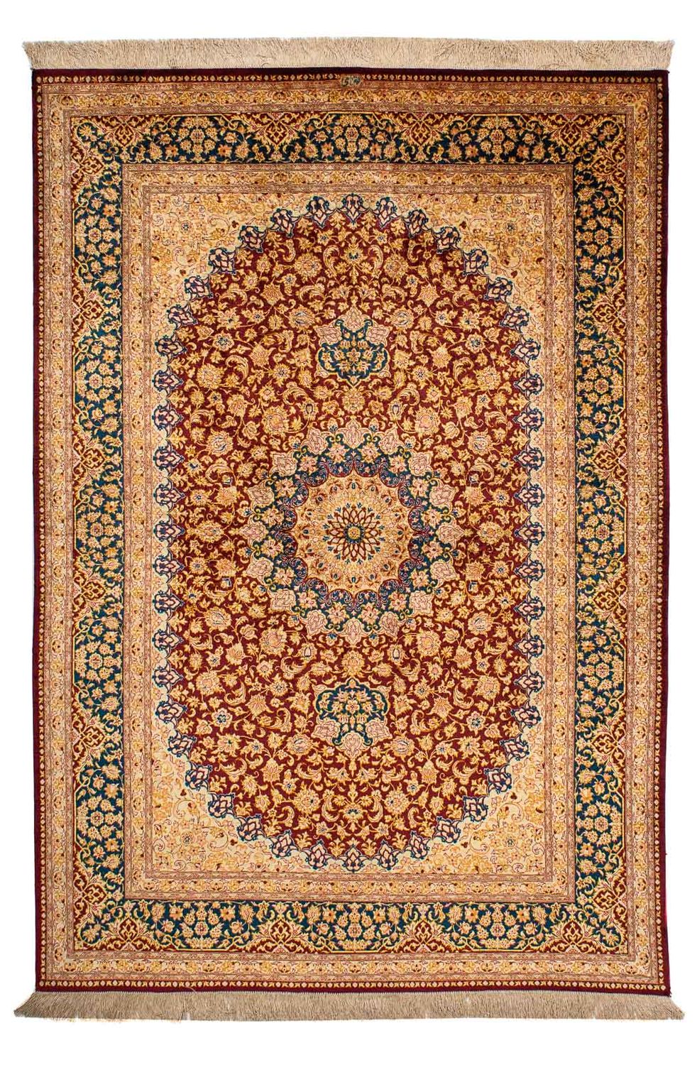 Silk Rug - Chinese Silk - 198 x 137 cm - multicolored