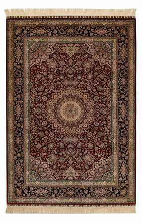 Silk Rug - Chinese Silk - 183 x 122 cm - dark red