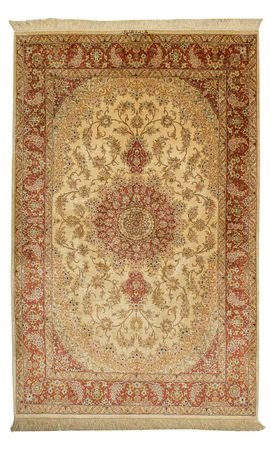 Silk Rug - Ghom Silk - Premium - 210 x 130 cm - beige