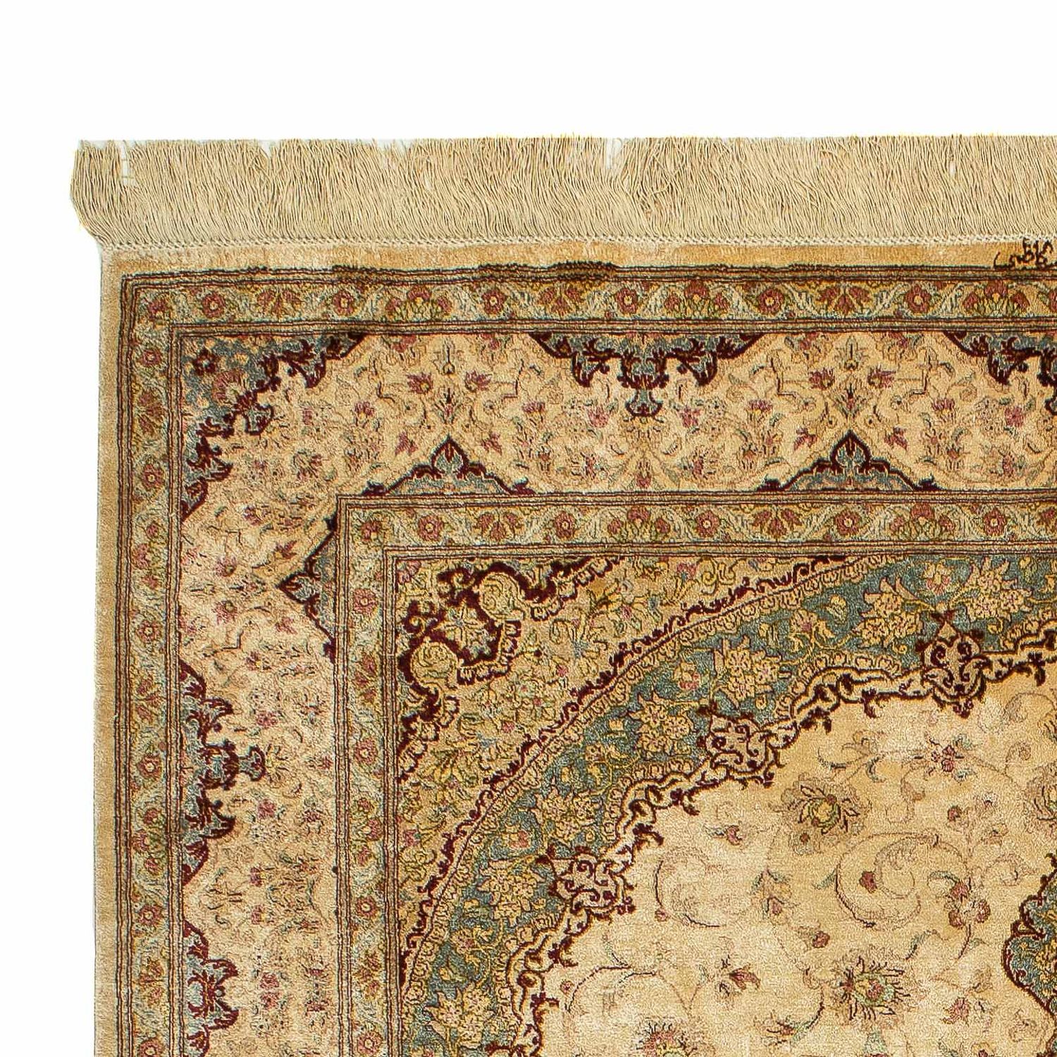 Silk Rug - Ghom Silk - Premium - 197 x 131 cm - beige