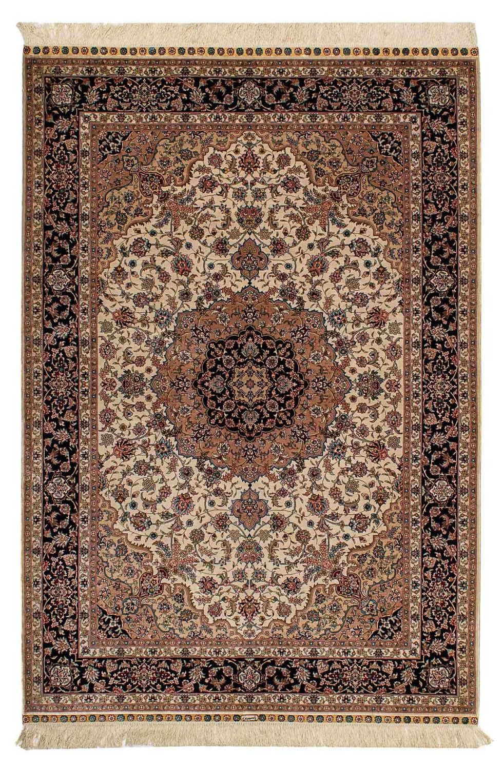 Silk Rug - Chinese Silk - 183 x 122 cm - dark red