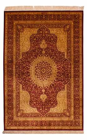 Silk Rug - Ghom Silk - Premium - 188 x 130 cm - beige