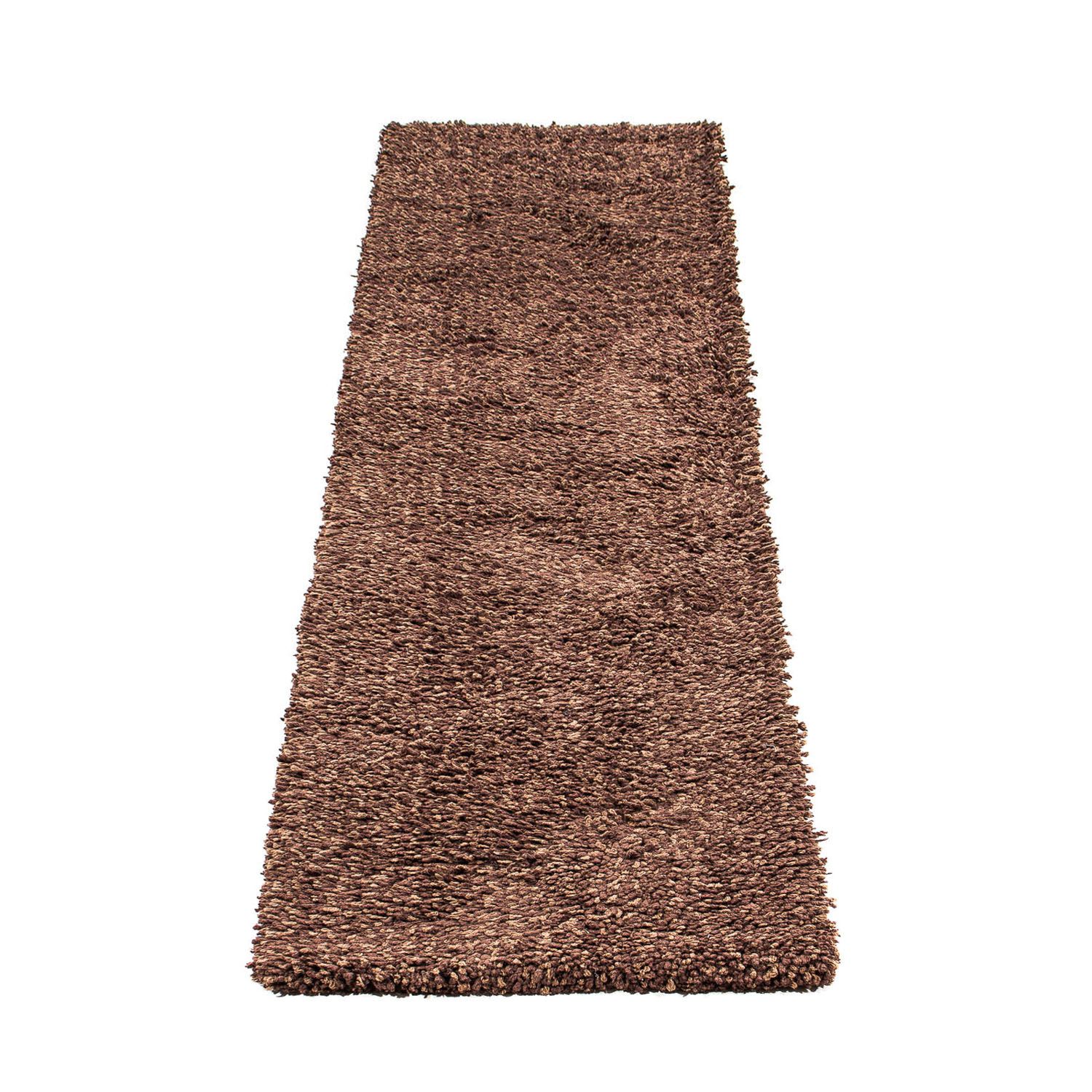 Runner High-Pile Rug - 300 x 65 cm - brown