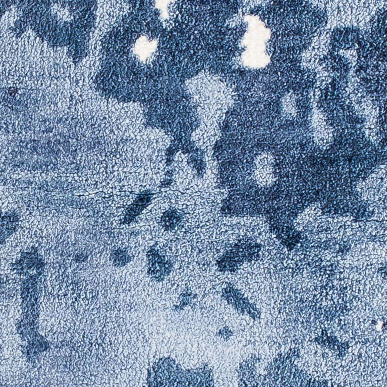 Viscose Rug square  - 70 x 70 cm - blue