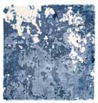 Viscose Rug square  - 70 x 70 cm - blue