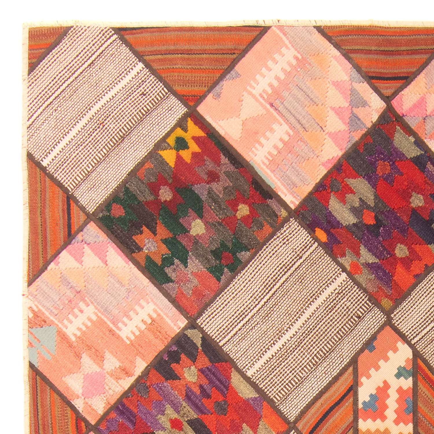 Patchwork Rug - 200 x 150 cm - multicolored