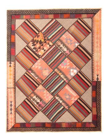 Patchwork Rug - 200 x 150 cm - multicolored