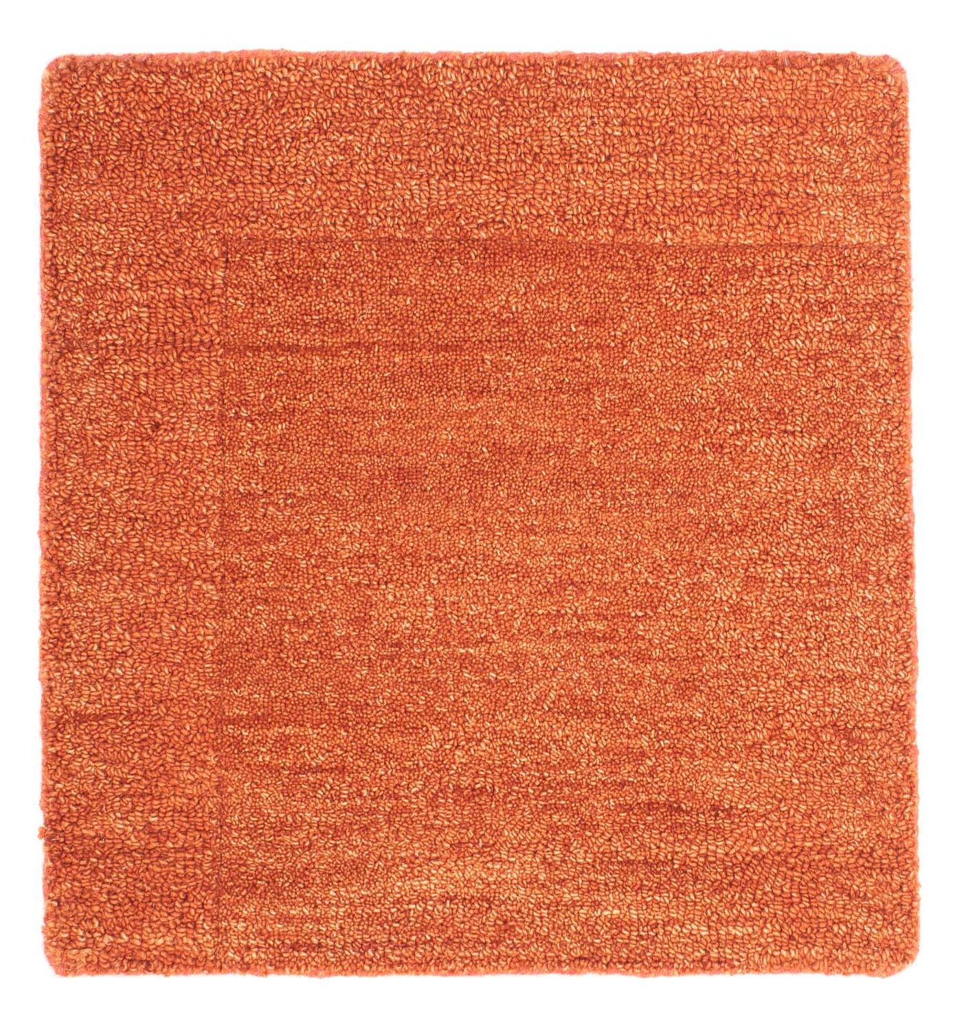 Wool Rug square  - 47 x 47 cm - orange