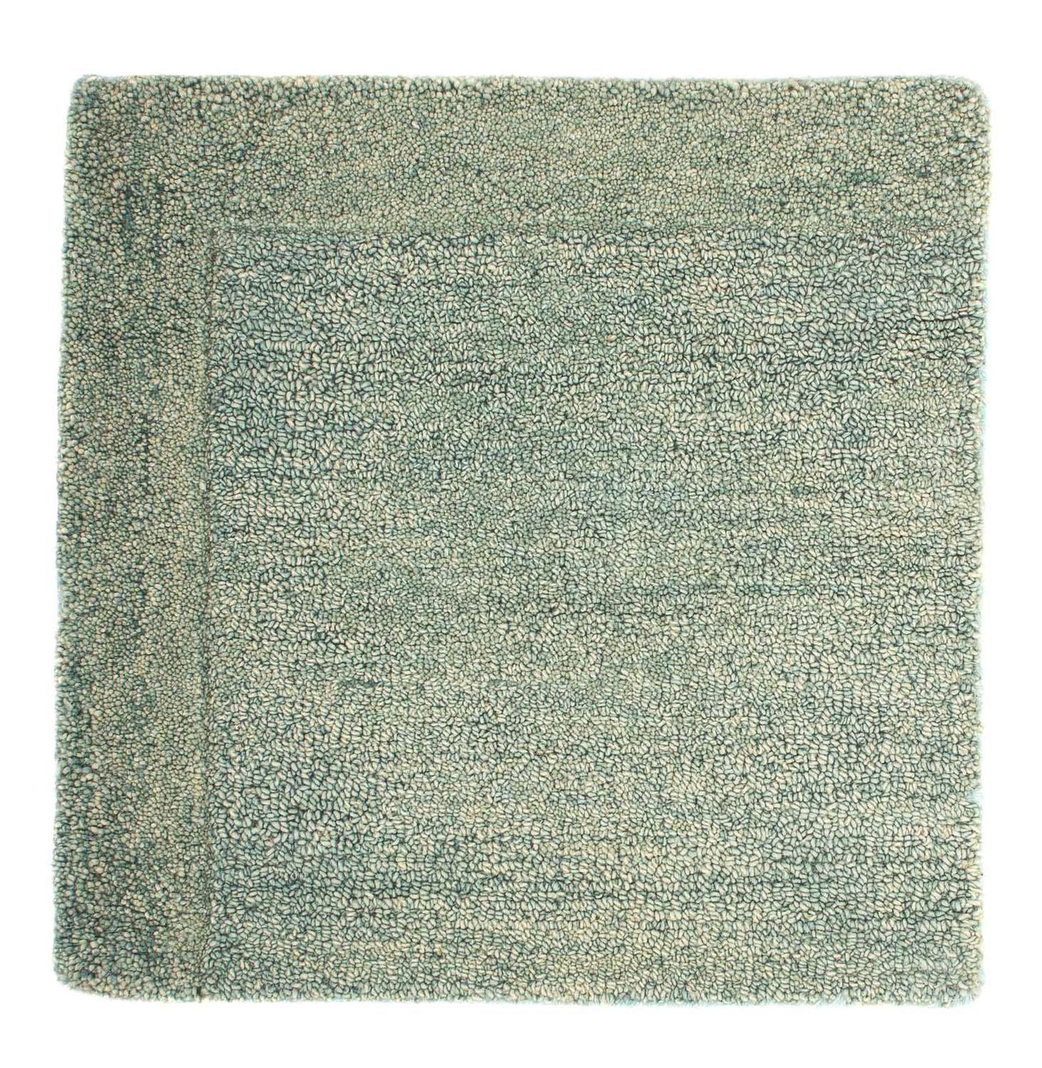 Wool Rug square  - 47 x 47 cm - green