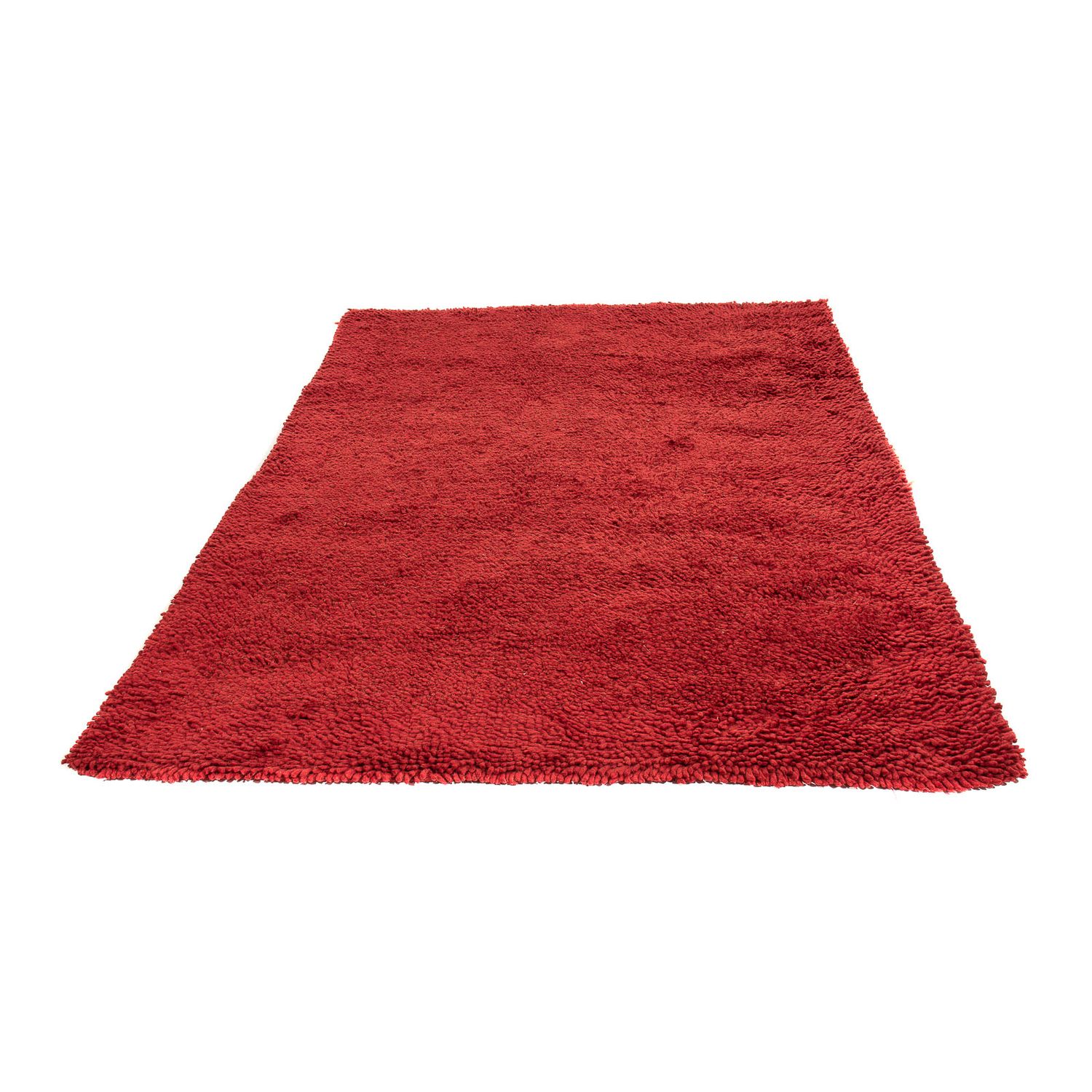 High-Pile Rug - 217 x 154 cm - dark red