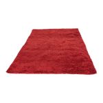 High-Pile Rug - 217 x 154 cm - dark red