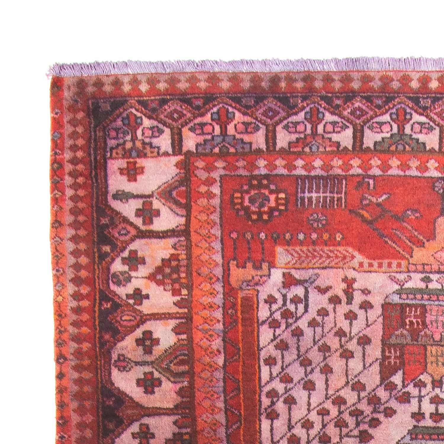 Perser Rug - Nomadic - 285 x 150 cm - light red