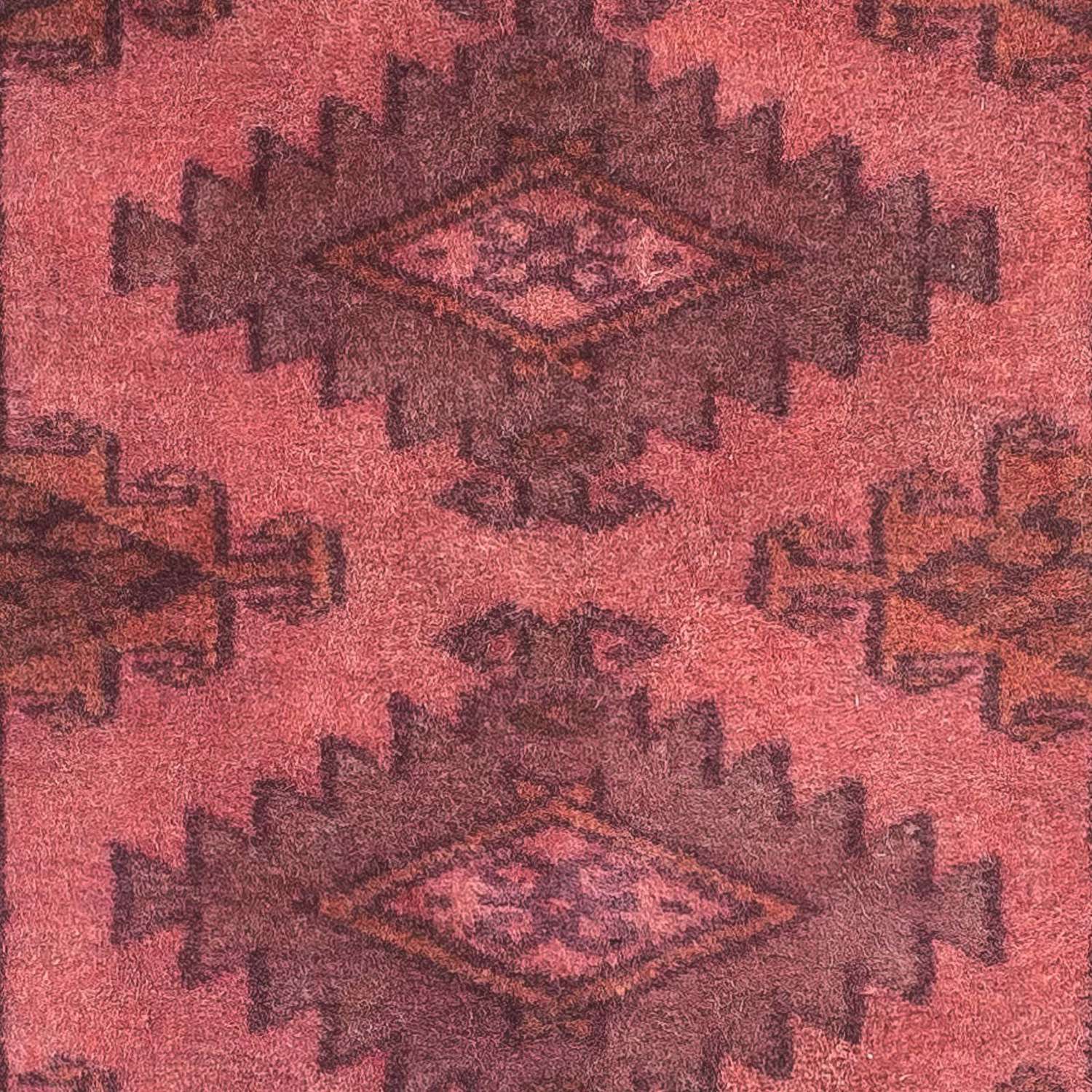 Turkaman Rug - 95 x 66 cm - light red