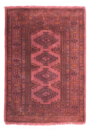 Turkaman Rug - 95 x 66 cm - light red